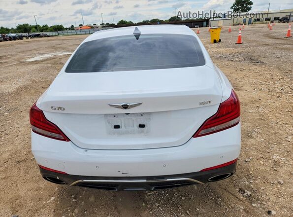 KMTG34LE1KU034532 2019 GENESIS G70 White უკანა ხედი