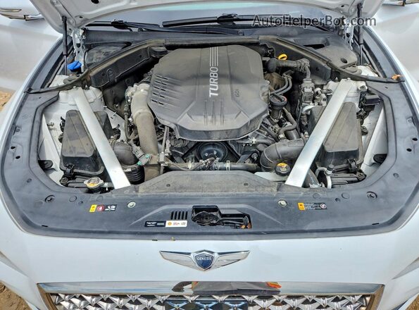 KMTG34LE1KU034532 2019 GENESIS G70 White უკანა სალონის ხედი