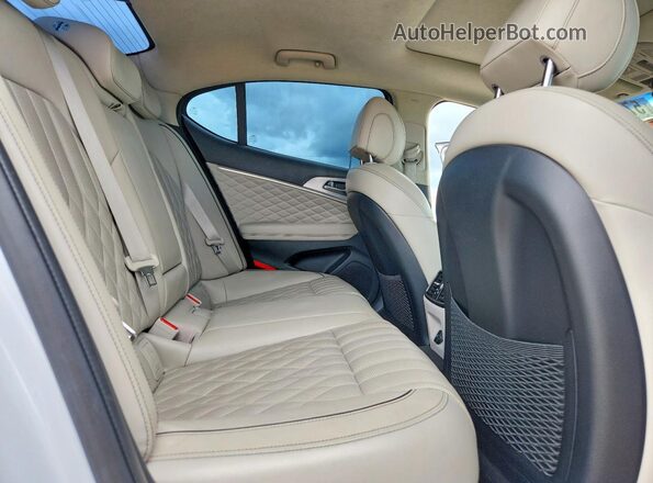KMTG34LE1KU034532 2019 GENESIS G70 White უკანა სავარძლების ხედი