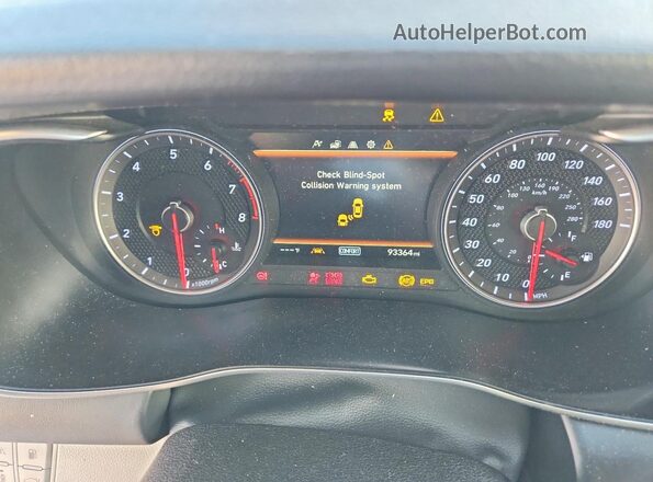 KMTG34LE2LU049817 2020 GENESIS G70 Черный Вид щитка приборов