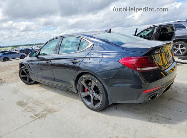 KMTG34LE6KU031366 2019 GENESIS G70 Charcoal უკანა მარცხენა