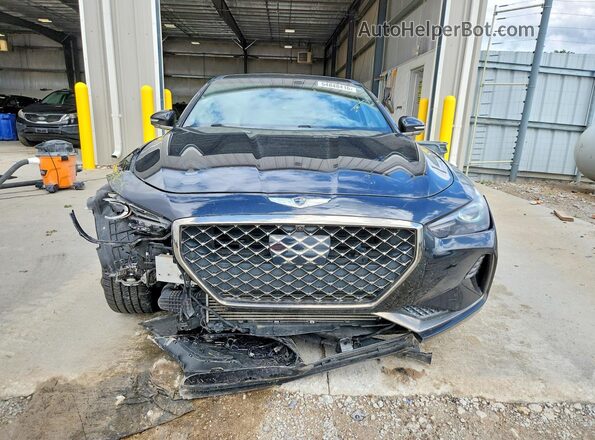 KMTG34LE6KU031366 2019 GENESIS G70 Charcoal წინა ხედი
