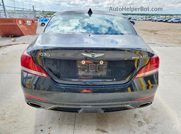 KMTG34LE6KU031366 2019 GENESIS G70 Charcoal უკანა ხედი
