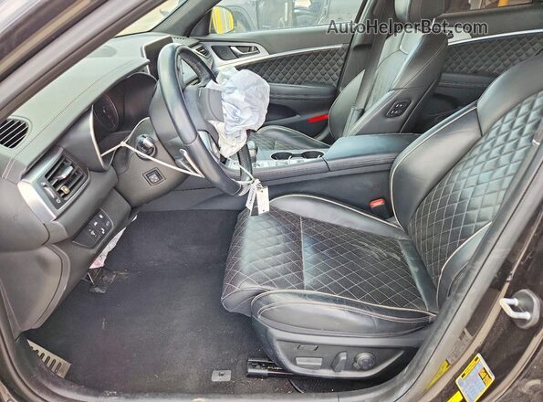 KMTG34LE6KU031366 2019 GENESIS G70 Charcoal წინა სალონის ხედი