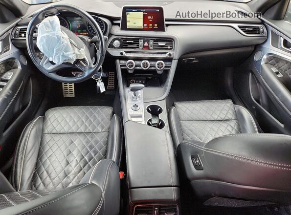 KMTG34LE6KU031366 2019 GENESIS G70 Charcoal წინა პანელის ხედი