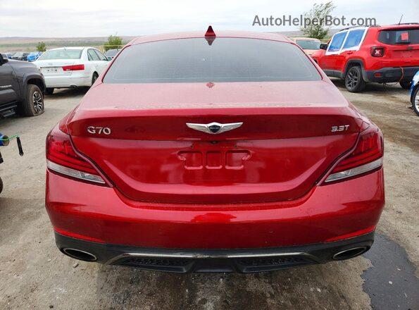 KMTG34LE9KU015758 2019 GENESIS G70 Red Вид ззаду