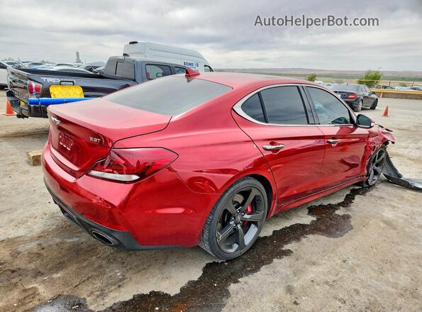 KMTG34LE9KU015758 2019 GENESIS G70 Red Задня права чверть