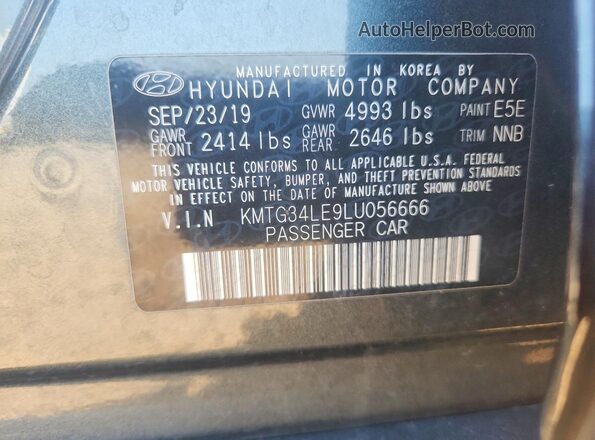 KMTG34LE9LU056666 2020 GENESIS G70 Угольный Вид подкапотного пространства