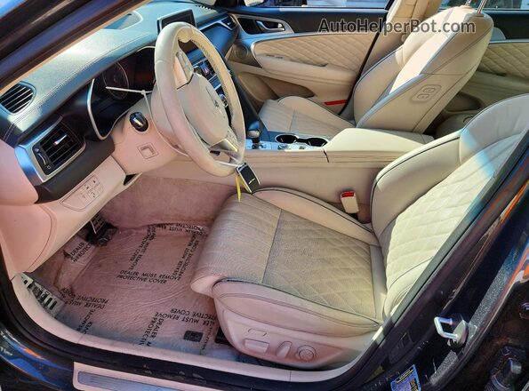 KMTG34LEXKU020127 2019 GENESIS G70 Green Вид салону спереду