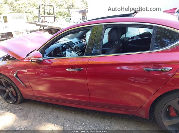 KMTG34LEXKU020516 2019 GENESIS G70 Red სალონის 360-გრადუსიანი ხედი