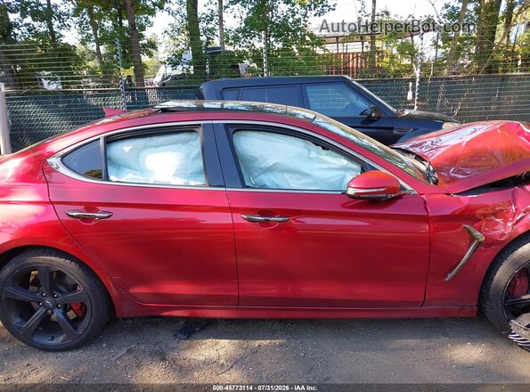 KMTG34LEXKU020516 2019 GENESIS G70 Red უკანა სალონის ხედი