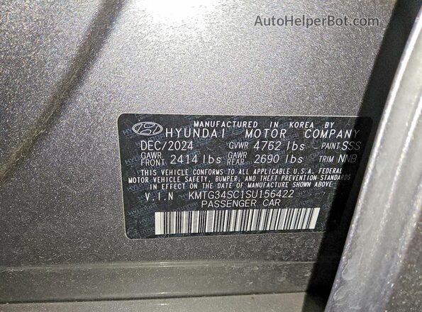 KMTG34SC1SU156422 2025 GENESIS G70 Серебряный Вид наклейки с VIN-кодом
