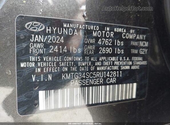 KMTG34SC5RU142811 2024 GENESIS G70 Gray Widok komory silnika