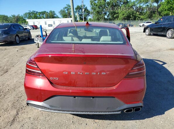 KMTG34TA2NU095583 2022 GENESIS G70 Красный Вид сзади