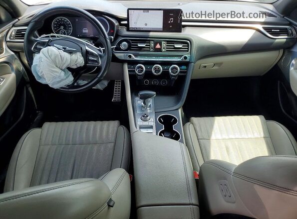 KMTG34TA5NU087171 2022 GENESIS G70 Gray Widok deski rozdzielczej