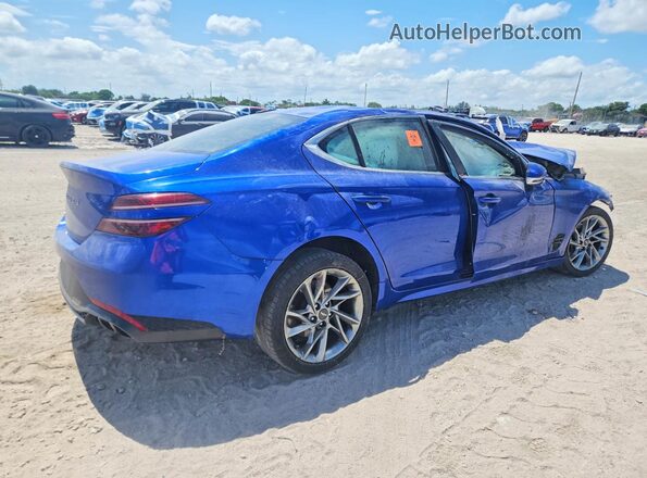 KMTG34TA8NU092929 2022 GENESIS G70 Синий Задняя правая четверть