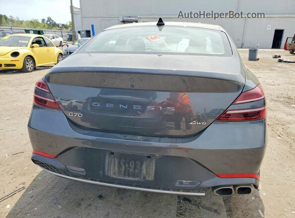 KMTG34TA8NU103265 2022 GENESIS G70 Gray Vista trasera