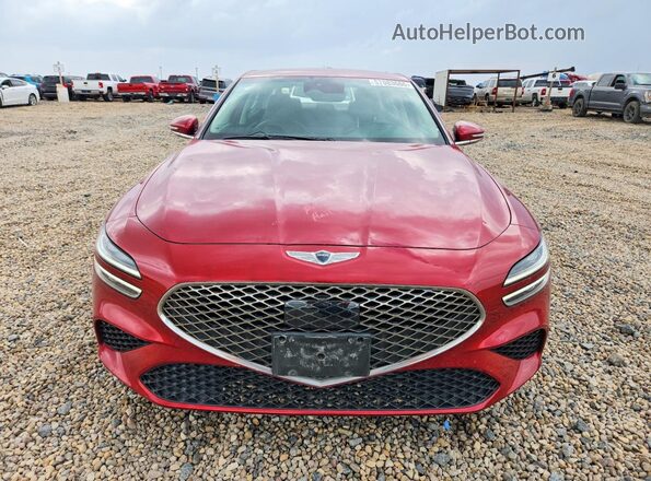 KMTG34TA9PU129652 2023 GENESIS G70 Burgundy წინა ხედი