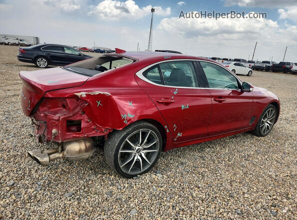 KMTG34TA9PU129652 2023 GENESIS G70 Burgundy უკანა მარჯვენა