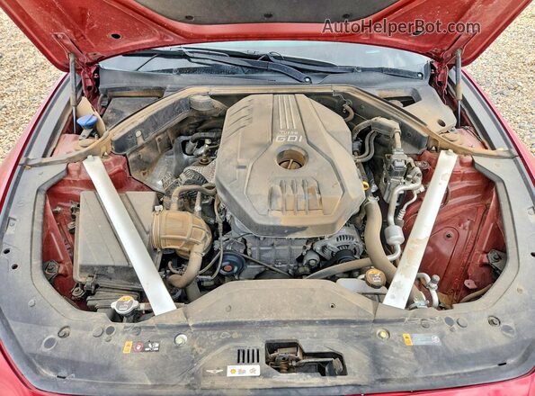 KMTG34TA9PU129652 2023 GENESIS G70 Burgundy უკანა სალონის ხედი