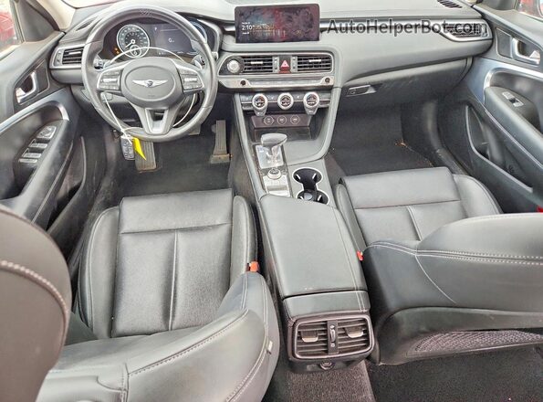 KMTG34TA9PU129652 2023 GENESIS G70 Burgundy წინა პანელის ხედი