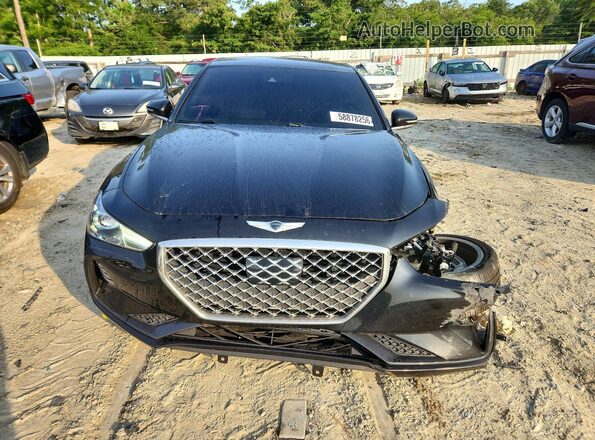 KMTG54LE8KU032156 2019 GENESIS G70 Black Դիմացի տեսք