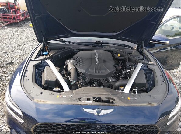 KMTG54TE2NU083477 2022 GENESIS G70 Dark Blue Vista trasera