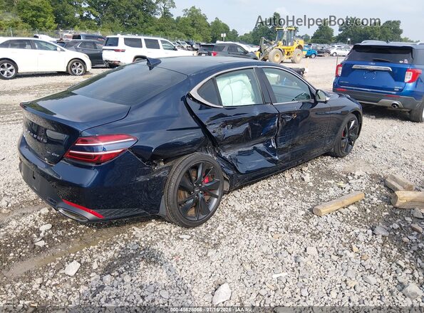 KMTG54TE2NU083477 2022 GENESIS G70 Dark Blue Trasero derecho