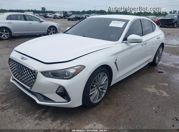 KMTG64LA3LU051161 2020 GENESIS G70 White Vista tres cuartos delantera izquierda