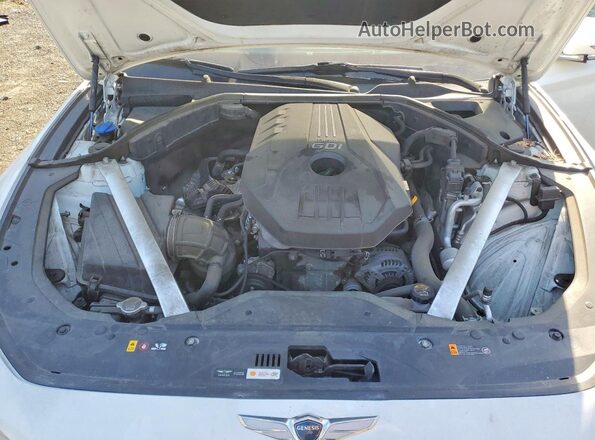 KMTG64LA5MU079724 2021 GENESIS G70 White Vista interior trasera