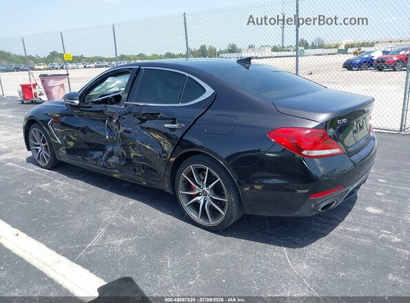 KMTG74LE3MU072691 2021 GENESIS G70 Black Հետևի ձախ