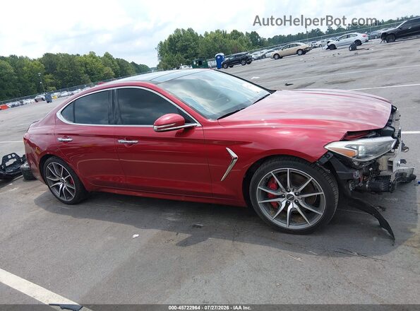 KMTG74LE7KU024253 2019 GENESIS G70 Red Vista interior de 360 grados