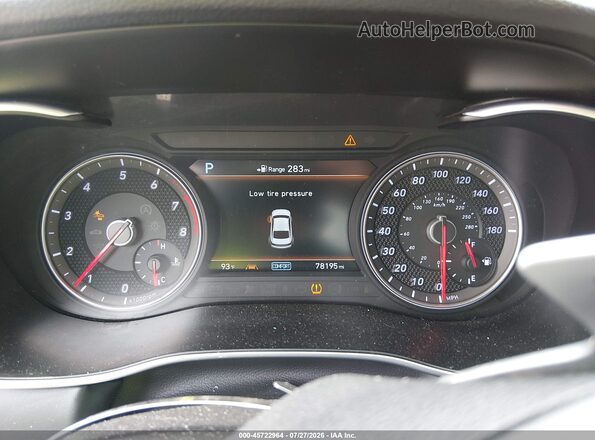 KMTG74LE7KU024253 2019 GENESIS G70 Red Vista de los asientos traseros