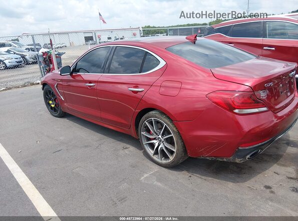 KMTG74LE7KU024253 2019 GENESIS G70 Red Trasero izquierdo