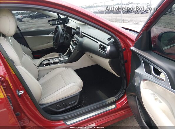 KMTG74LE7KU024253 2019 GENESIS G70 Red Vista interior delantera