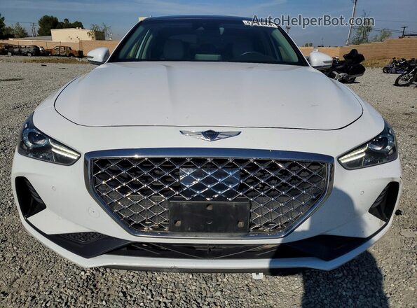 KMTG74LE8KU034077 2019 GENESIS G70 White Widok z przodu