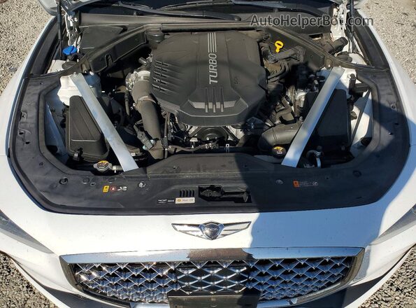 KMTG74LE8KU034077 2019 GENESIS G70 White Widok wnętrza z tyłu