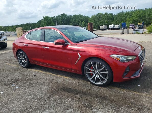 KMTG74LEXKU017524 2019 GENESIS G70 Burgundy Передня права чверть