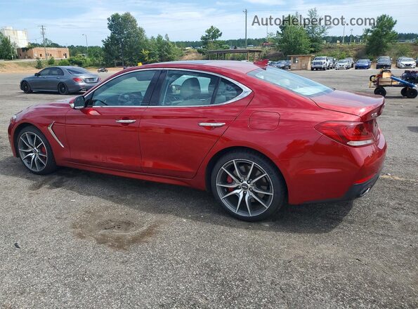 KMTG74LEXKU017524 2019 GENESIS G70 Burgundy Задня ліва чверть