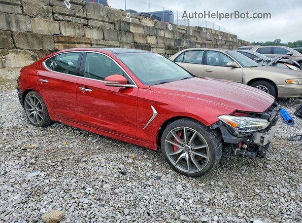 KMTG74LEXMU074261 2021 GENESIS G70 Red Առջևի աջ