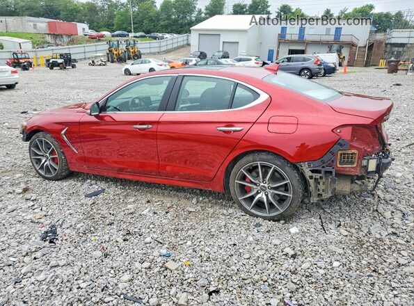 KMTG74LEXMU074261 2021 GENESIS G70 Red Հետևի ձախ