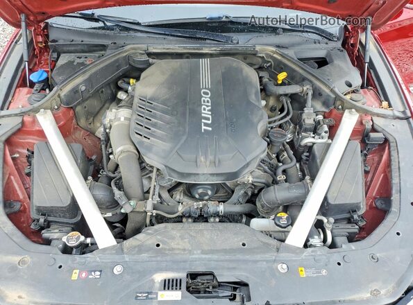 KMTG74LEXMU074261 2021 GENESIS G70 Red Սալոնի հետևի տեսք