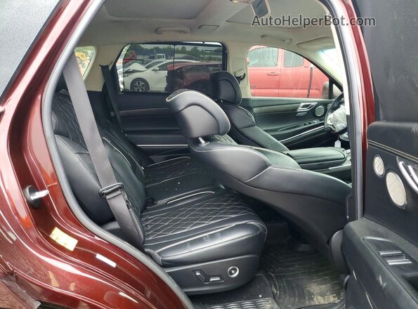 KMUHCESC1MU053056 2021 GENESIS GV80 Burgundy Vista de los asientos traseros