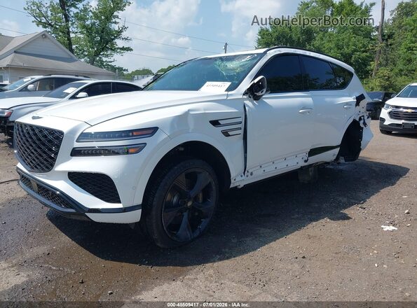 KMUHCESC1TU307282 2026 GENESIS GV80 White წინა მარცხენა ხედი სამი მეოთხედიდან