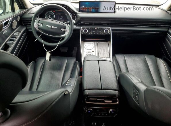 KMUHCESC2MU048965 2021 GENESIS GV80 White Dashboard view