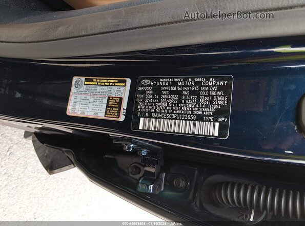 KMUHCESC3PU123659 2023 GENESIS GV80 Black Vista del compartimento del motor