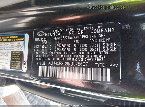 KMUHCESC9RU175607 2024 GENESIS GV80 Black Engine compartment view