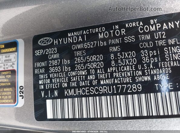 KMUHCESC9RU177289 2024 GENESIS GV80 Silver Շարժիչի բաժամունքի տեսք