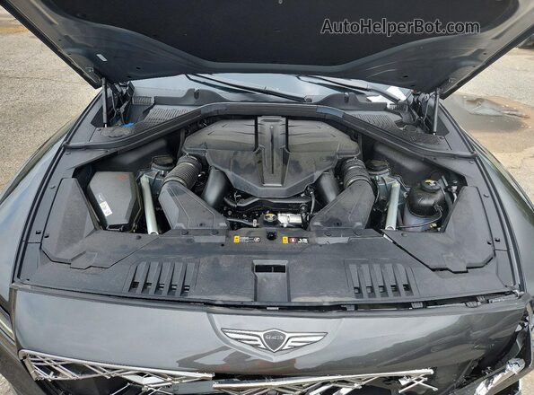 KMUHDESC2SU279231 2025 GENESIS GV80 Black Vista del compartimento del motor