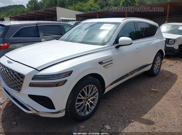 KMUHFESB7TU333092 2026 GENESIS GV80 White წინა მარცხენა ხედი სამი მეოთხედიდან